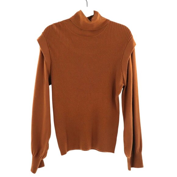 Molly Bracken Melissa Sweater Womens XL Brown Minimalist Preppy Work Modest NWT - Picture 2 of 12